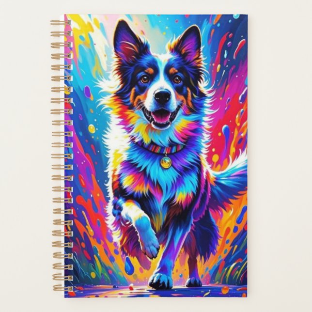 Agenda Cachorro alegre e alegre e divertido, salgado (Frente)