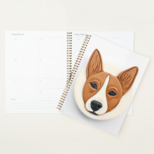 Agenda Cachorro Basenji Inspirado em 3D