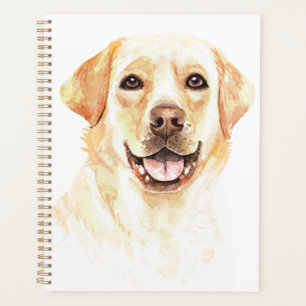 Agenda Cachorro Cachorro Amarelo Aquarela Labrador Retrie