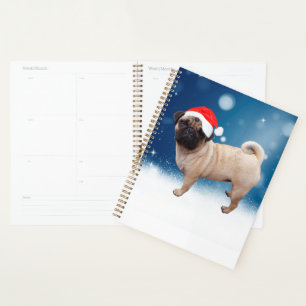 Agenda Cachorro Cachorro Cachorro Natal Santa Neve Stars