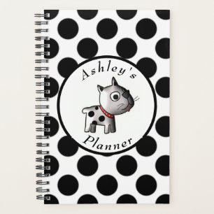 Agenda "Cachorro-Cachorro" Personalizado Preto e Branco