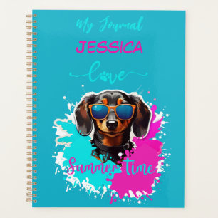 Agenda Cachorro Cachorro Pintado Cor-de-Rosa Azul Hora de