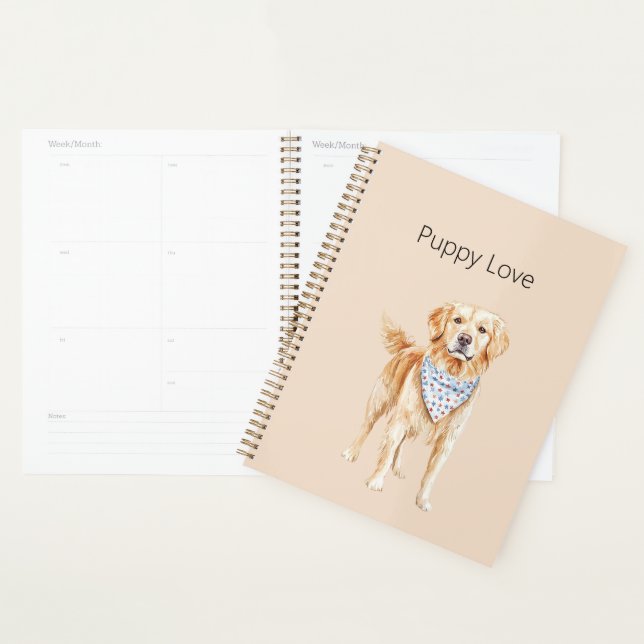 Agenda Cachorro Creme Amor de Cachorrinho (Exibição)