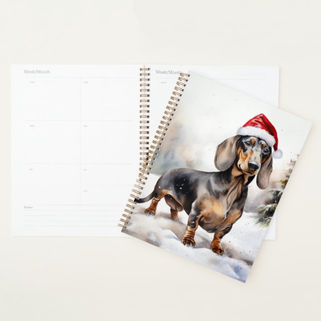 Agenda Cachorro Dachshund na Neve Natal (Exibição)