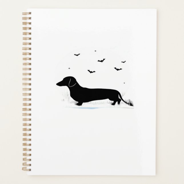 Agenda Cachorro Dachshund � Silhueta Clássica da Lua de H (Frente)