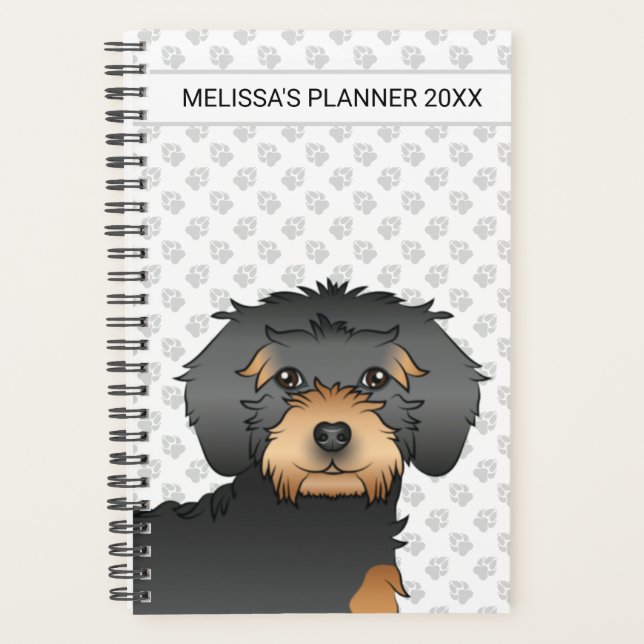 Agenda Cachorro de desenho animado Black And Tan Mini Gol (Frente)
