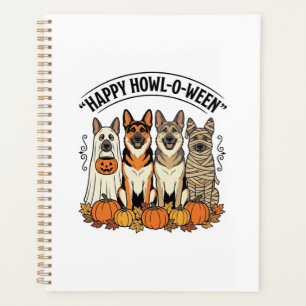 Agenda Cachorro de Halloween Feliz Howl-O-Ween Vintage Pa
