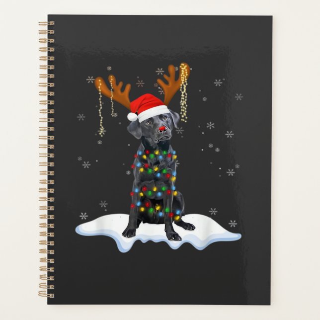Agenda Cachorro de pijama com luz de árvore de Natal Labr (Frente)