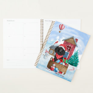 Agenda Cachorro De Poodle Na Casa De Cachorro De Natal Da
