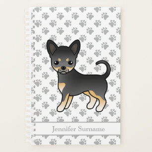 Agenda Cachorro e Texto Casaco Chihuahua Preto E Suave