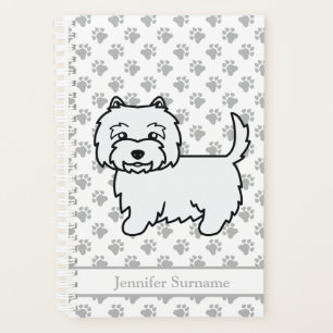 Agenda Cachorro e Texto Curioso de Terrier Branco da West