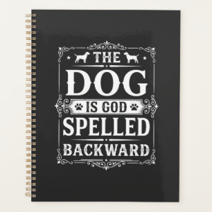 Agenda Cachorro Engraçado Deus Escrito ao Contrário