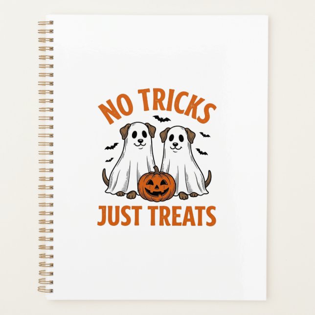 Agenda Cachorro Fantasma Engraçado Halloween Sem Pegadinh (Frente)