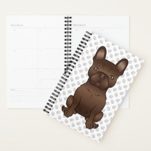Agenda Cachorro francês de chocolate / Cachorro francês e
