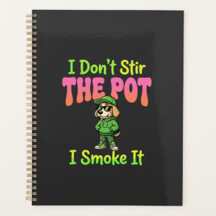 Agenda Cachorro Fumante Engraçado de Maconha
