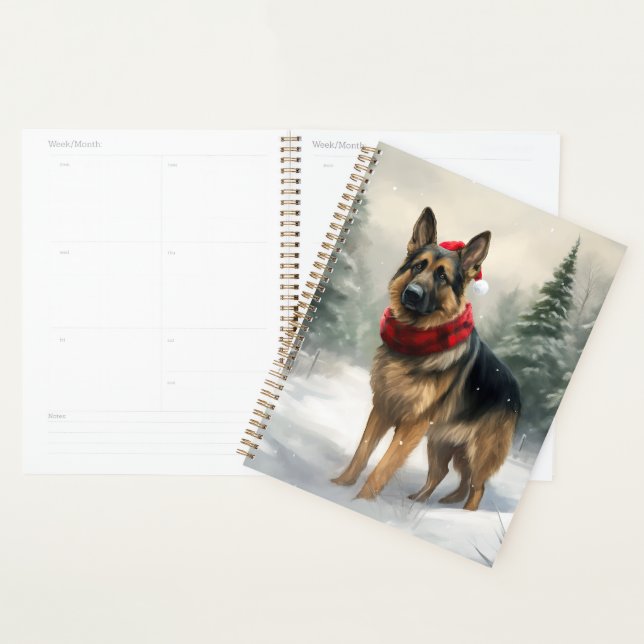 Agenda Cachorro german shepherd no Natal da Neve (Exibição)