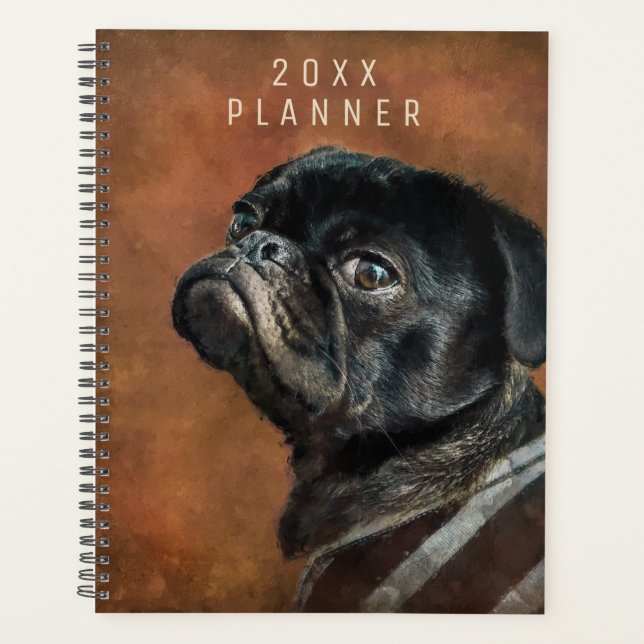 Agenda Cachorro Preto Personalizado (Frente)