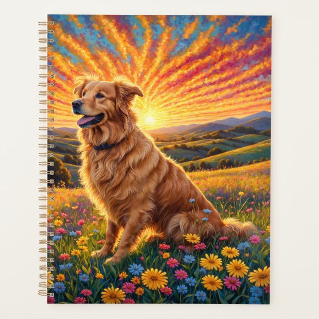 Agenda Cachorro Retriever Dourado (Frente)