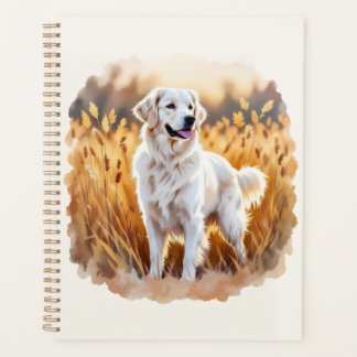Agenda Cachorro Retriever Dourado Branco