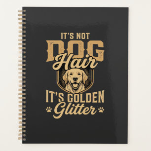 Agenda Cachorro Retriever Dourado Engraçado Cabelo Brilho