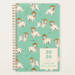 Agenda Cachorro Sabujo Ocidental Cowboy Personalizado Ver<br><div class="desc">Confira esta agenda de 2025 - tem o seu nome e um padrão divertido de cães com chapéus de cowboy em um fundo verde menta. Perfeito para mães ocupadas que fazem malabarismos! Tem espaço para compromissos, atividades e tudo o mais que você precisa controlar. Além disso, é fofo o suficiente...</div>