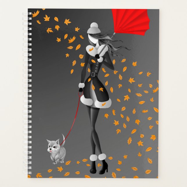 Agenda Cachorro Walker Autumn Deixa preto (Frente)