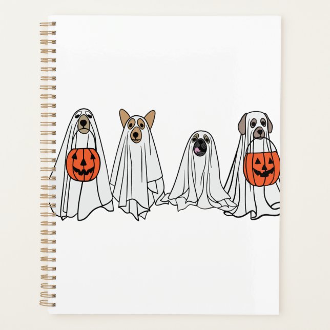 Agenda Cachorro Zombie Halloween Cachorro de fantasia Cac (Frente)