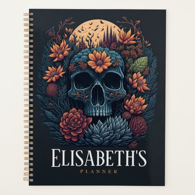 Agenda Cacto de Flor Sunset Personalizado (Frente)