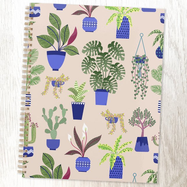 Agenda Cactus - Padrão - Cor-de-rosa (Cactus cacti succulent houseplant notebook planner)