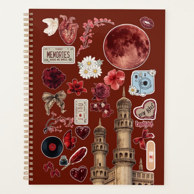 Agenda caderno, bloco de notas, registro (Frente)