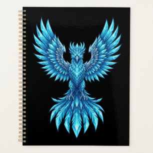 Agenda Caderno Blue Phoenix Rising - Diário de Arte Fanta