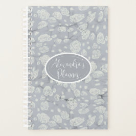 Agenda Caderno Bullet Journal Calmante Poeira Azul com Ro