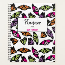 Caderno de Compromissos com Padrão de Borboletas C