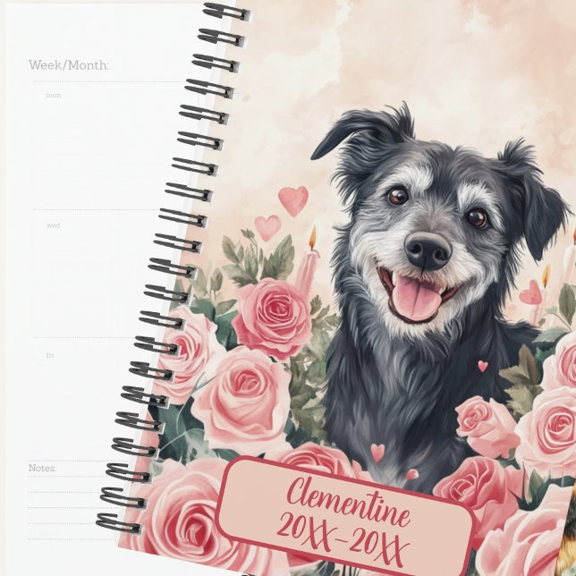 Agenda Caderno de Compromissos Sem Data de Cachorro Mutt  (Criador carregado)