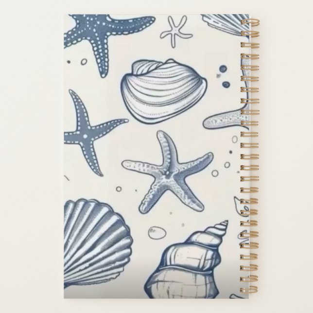 Agenda Caderno de conchas e oceano (Verso)