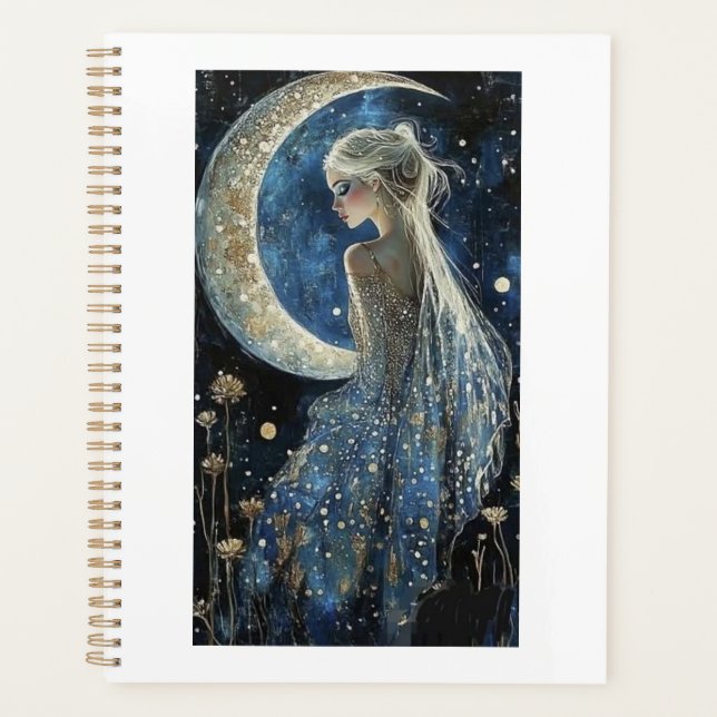 Agenda Caderno de design Lua e Senhora (Frente)
