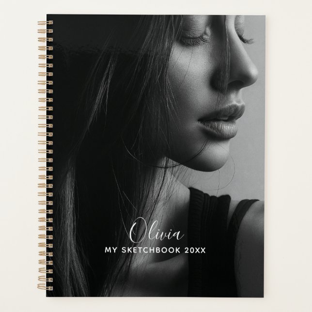 Agenda Caderno de Esboços Personalizado com Colagem de Fo (Frente)