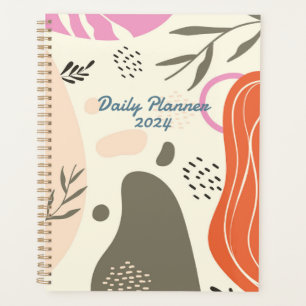 Agenda Caderno de fotos espiral Boho folhas de arte