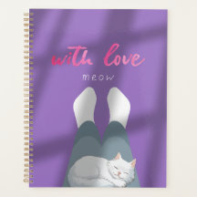 Caderno de Gato Aconchegante "Com Amor, Meow"