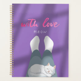 Agenda Caderno de Gato Aconchegante "Com Amor, Meow"
