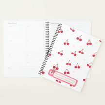 Caderno de Planeamento Escolar Cherry Hearts para