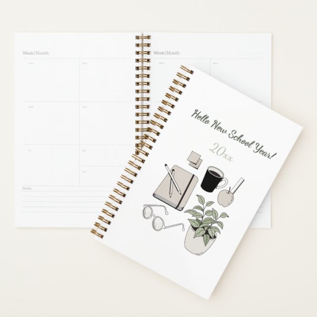 Agenda Caderno de Professor Volta às Aulas | Design de Sa (Exibição)