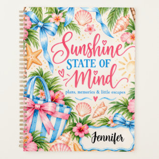 Agenda Caderno de Viagem Tropical Costeiro Personalizado