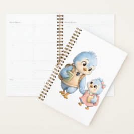 Agenda Caderno Diário de Planeamento de Pássaro Fofo