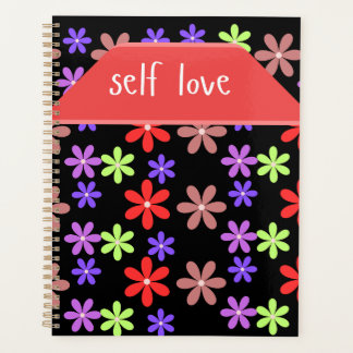 Agenda Caderno Espiral Estético de Amor Próprio com Flora