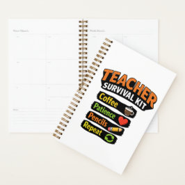 Agenda Caderno Espiral Kit de Sobrevivência para Professo