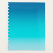 Caderno Espiral Minimalista com Gradiente de Azul