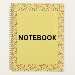Agenda Caderno Floral Amarelo | Flores Pequenas e Colorid