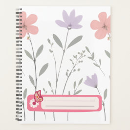 Agenda Caderno Floral Pastel Bloom para Meninas Adolescen