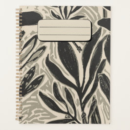 Agenda Caderno Folhas de Eucalipto Rústico e Ramos